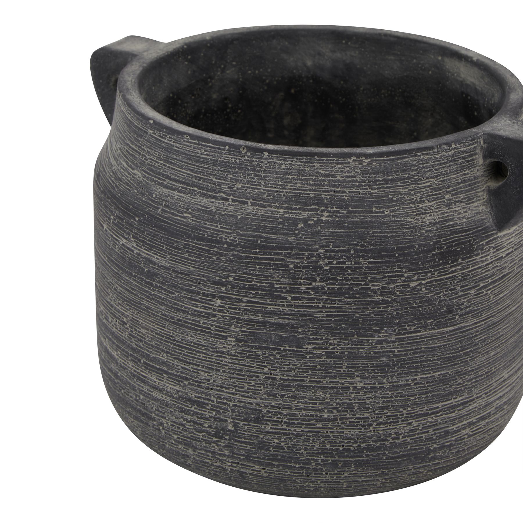 AMALFI Grey Hydria Pot – Handcrafted ceramic Mediterranean-style pot with weathered grey finish