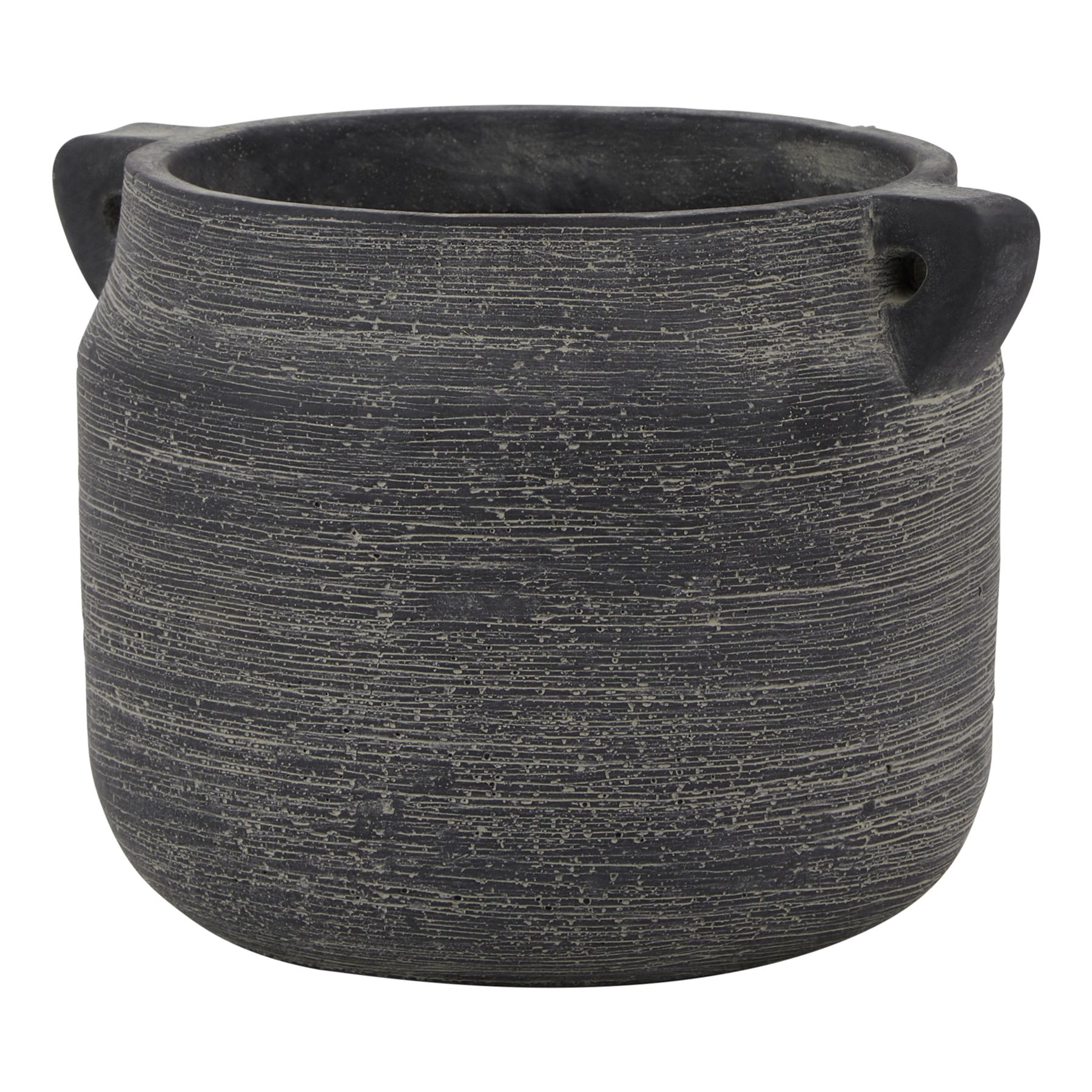 AMALFI Grey Hydria Pot – Handcrafted ceramic Mediterranean-style pot with weathered grey finish