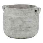 ATHENA Stone Hydria Pot – Greek-inspired ceramic hydria with patina finish and classic Mediterranean design