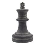 AMALFI Grey King Chess Piece in monochrome grey ceramic, sculptural décor accent for modern interiors.