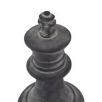 AMALFI Grey King Chess Piece in monochrome grey ceramic, sculptural décor accent for modern interiors.