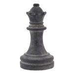 AMALFI Grey Queen Chess Piece in monochrome grey ceramic, sculptural décor accent for luxury styling.
