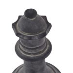 AMALFI Grey Queen Chess Piece in monochrome grey ceramic, sculptural décor accent for luxury styling.
