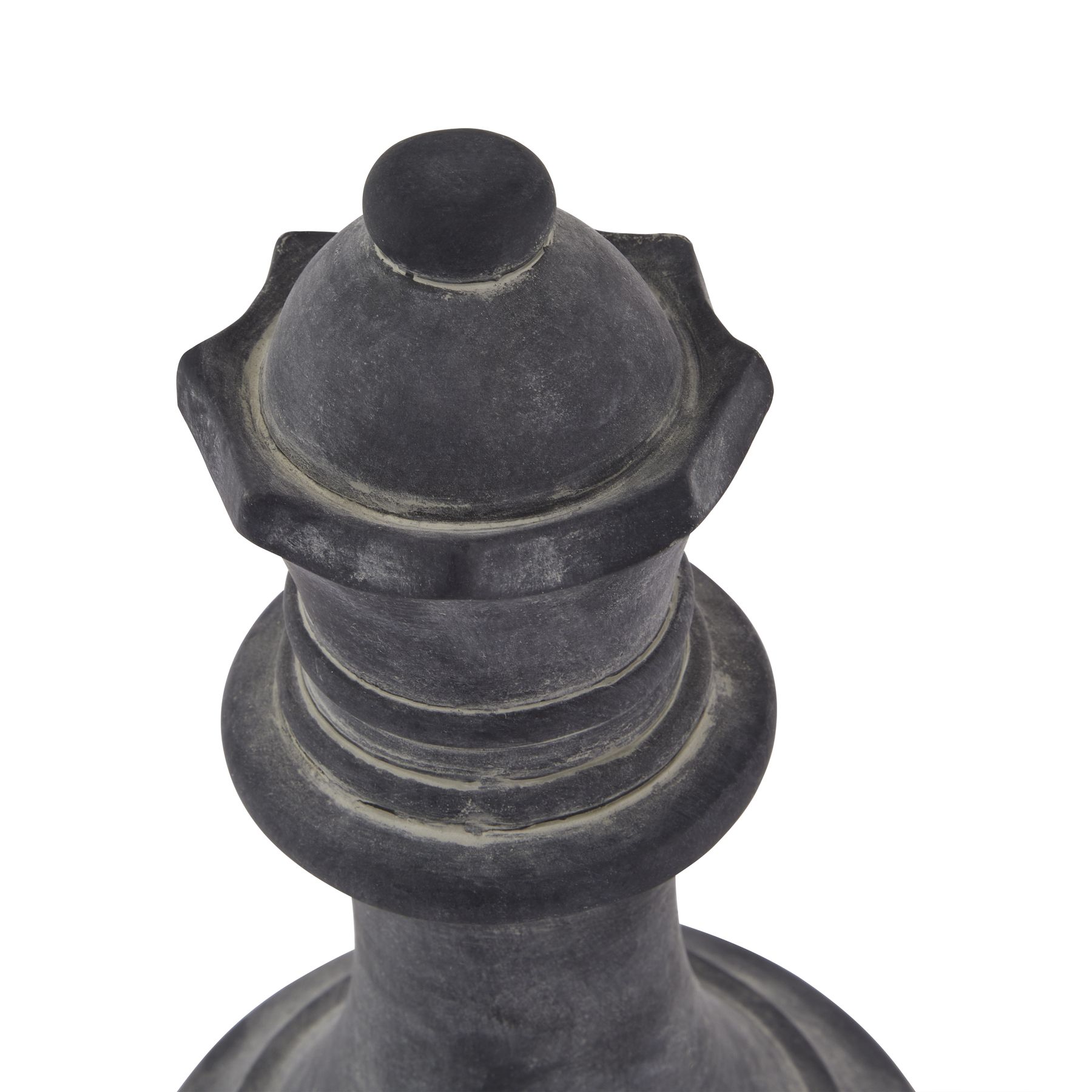 AMALFI Grey Queen Chess Piece in monochrome grey ceramic, sculptural décor accent for luxury styling.
