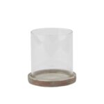 SIENA Brown Hurricane Lantern – small handcrafted brown ceramic lantern for decorative and ambient lighting