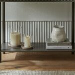 SIENA Brown Hurricane Lantern – small handcrafted brown ceramic lantern for decorative and ambient lighting