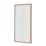 Large Quill White Feather Art in handcrafted beaded frame with brown and white neutral palette for versatile interior décor.