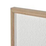 Large Quill White Feather Art in handcrafted beaded frame with brown and white neutral palette for versatile interior décor.