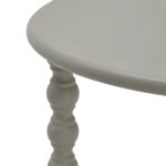 CAMDEN Round Side Table in grey wood with circular design and modern minimalist profile.