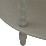 CAMDEN Half Moon Table with three grey wooden tiers and curved half-moon design for stylish display.