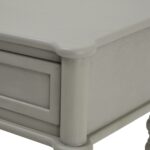 CAMDEN Two Drawer Console Table in grey wood with dual drawers and modern slim design.