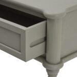 CAMDEN Two Drawer Console Table in grey wood with dual drawers and modern slim design.