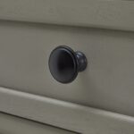 CAMDEN Two Drawer Console Table in grey wood with dual drawers and modern slim design.