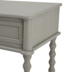 CAMDEN Large Two Drawer Console Table in grey wood with wide contemporary design and dual storage drawers.
