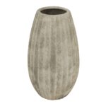 CATANIA Medium Olpe Vase – Light grey ceramic Olpe-style vase with classic Mediterranean design, ideal for faux or fresh floral arrangements.