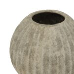 CATANIA Round Vase – Light grey circular ceramic vase with smooth finish, ideal for modern interiors or coordinated display styling.