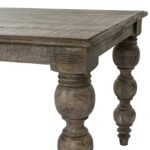 Rutland Collection rectangular wooden dining table in warm brown finish