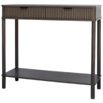 REED Collection 2 Drawer Console – Wooden console table with textured detailing and two drawers