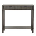 REED Collection 2 Drawer Console – Wooden console table with textured detailing and two drawers