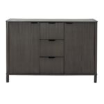 REED Collection 3 Drawer 2 Door Cabinet – Wooden Cabinet with Panelled Frontage and Warm Finish