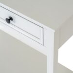 Belmont Collection 2 Drawer Console – white wood console with two drawers and textured detailing.