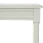 BELMONT Rattan Collection Console with white wood frame and textured rattan front.