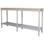 Belmont Rattan Large Console – white wood console with rattan-textured front and clean modern lines.