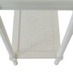 Belmont Rattan Large Console – white wood console with rattan-textured front and clean modern lines.