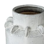 Large textured ceramic hydria-style vase in a warm earthy tone