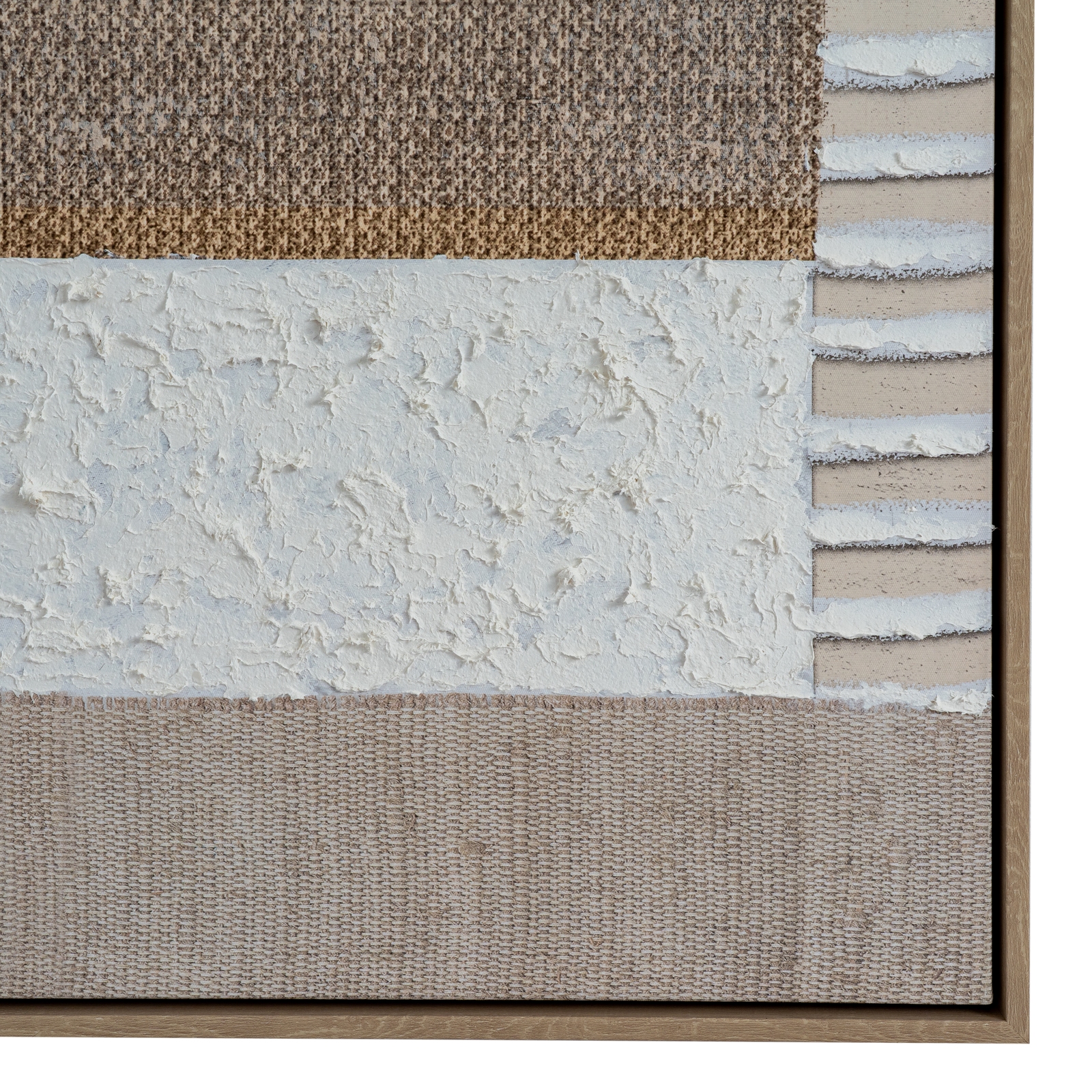 PETRA Hand Painted Canvas In Frame – hand-painted textured wall art with layered tones and wooden frame, ideal for modern and contemporary interiors.