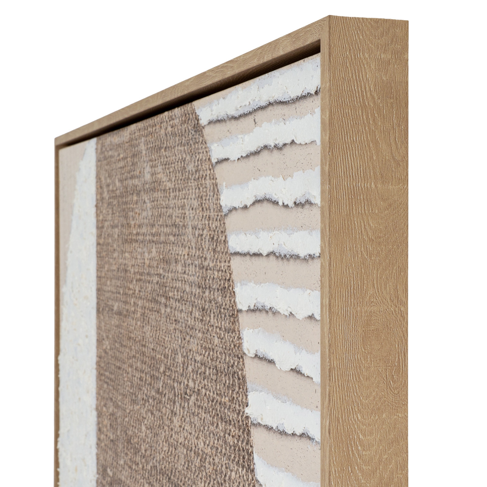 PETRA Hand Painted Canvas In Frame – hand-painted textured wall art with layered tones and wooden frame, ideal for modern and contemporary interiors.