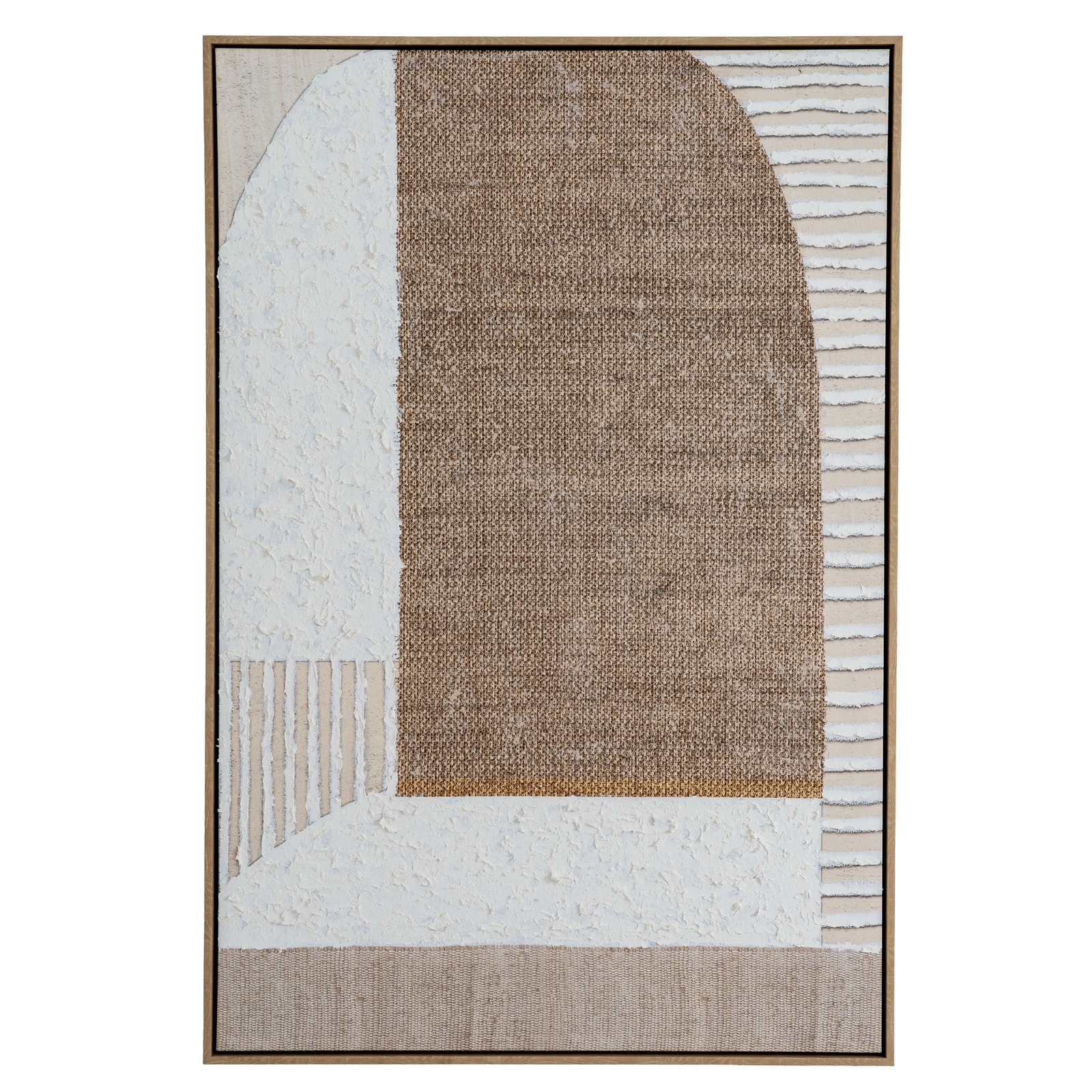 PETRA Hand Painted Canvas In Frame – hand-painted textured wall art with layered tones and wooden frame, ideal for modern and contemporary interiors.