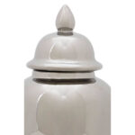 Knight Small Ginger Jar with silver reflective finish, domed lid, and classic rounded shape.