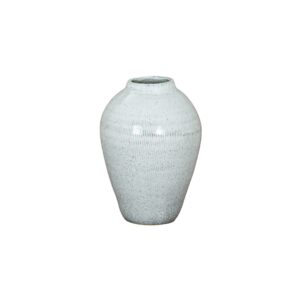 KEMI Large Olpe Vase – Handcrafted white ceramic vase with a rounded body and tapered neck, ideal for modern or classic décor.