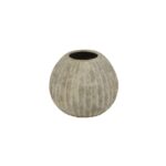 CATANIA Round Vase – Light grey circular ceramic vase with smooth finish, ideal for modern interiors or coordinated display styling.