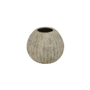 CATANIA Round Vase – Light grey circular ceramic vase with smooth finish, ideal for modern interiors or coordinated display styling.