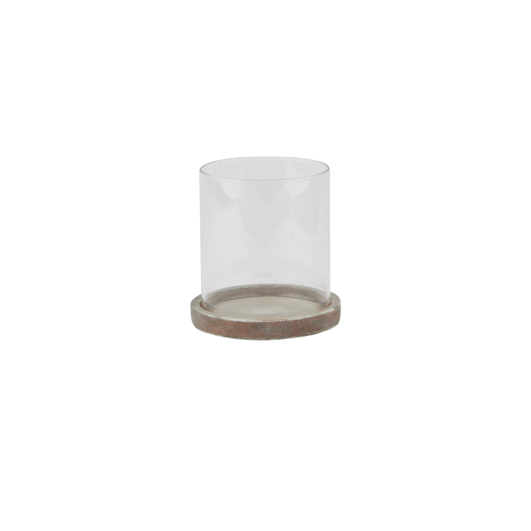 SIENA Brown Hurricane Lantern – small handcrafted brown ceramic lantern for decorative and ambient lighting