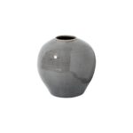 GARDA Grey Glazed Regola Vase – Handcrafted grey ceramic vase with distressed glaze, ideal for modern or traditional interior styling.