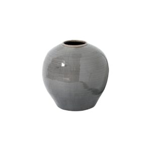 GARDA Grey Glazed Regola Vase – Handcrafted grey ceramic vase with distressed glaze, ideal for modern or traditional interior styling.