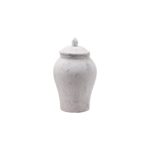 BLOOMVILLE Large Stone Ginger Jar – Handcrafted ceramic jar with stone-effect texture, perfect for faux florals or standalone decorative styling.