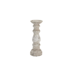 TIBER Medium Stone Candle Holder – medium stone-effect ceramic pillar for decorative and candle displays