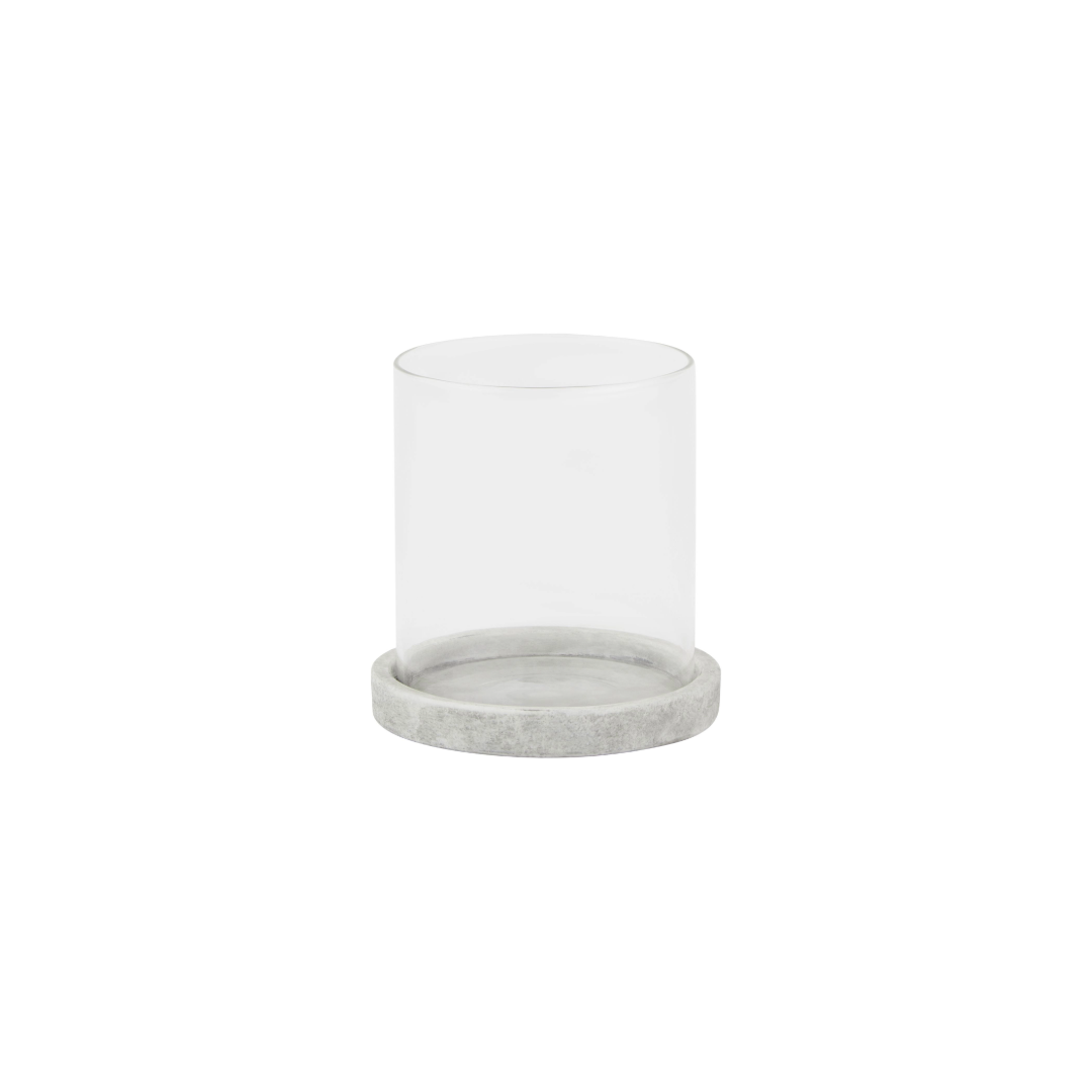 ATHENA Stone Hurricane Lantern – small stone-effect ceramic lantern for decorative and candle displays