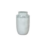 Large textured ceramic hydria-style vase in a warm earthy tone