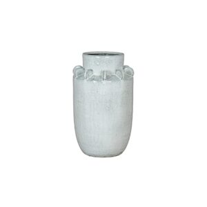 Large textured ceramic hydria-style vase in a warm earthy tone