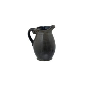 OLIVE Green Olpe Vase – handcrafted green ceramic vase with reactive glaze and curved design, ideal for modern and rustic interiors.