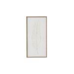 Large Quill White Feather Art in handcrafted beaded frame with brown and white neutral palette for versatile interior décor.