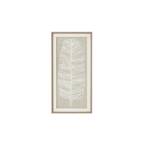 Large Plume White Feather Art in handcrafted beaded frame with brown, grey, and white accents for luxe wall décor.