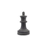 AMALFI Grey King Chess Piece in monochrome grey ceramic, sculptural décor accent for modern interiors.