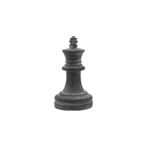 AMALFI Grey King Chess Piece in monochrome grey ceramic, sculptural décor accent for modern interiors.
