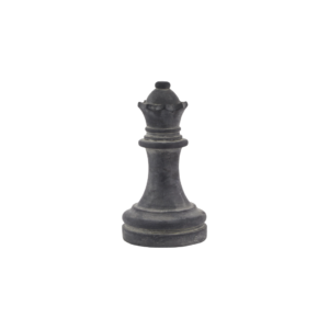AMALFI Grey Queen Chess Piece in monochrome grey ceramic, sculptural décor accent for luxury styling.